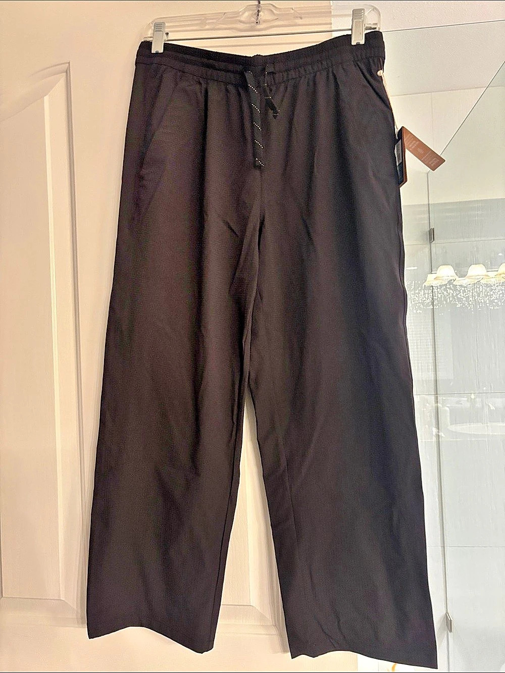 tentree W's Whale Pant Wide Leg Black Pants Size 4 NWT